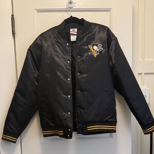 Pittsburgh Penguins Kids Satin Jacket - Black/Gold